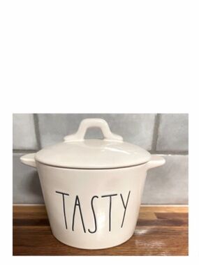 NEW Rae Dunn Tasty Mini Crock Pot Jar Canister